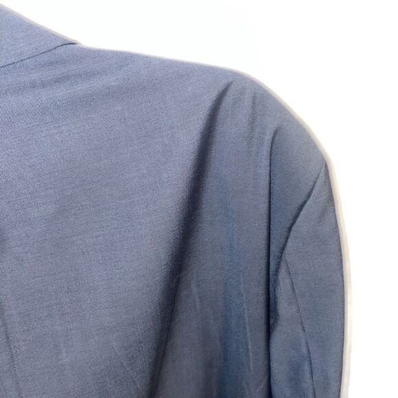 Coppley 1883 Men’s Dress Blazer Size 46L Navy Blue Wool Business Formal - Picture 11 of 14